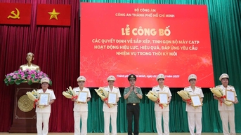 TP Hồ Chí Minh không tổ chức công an cấp huyện, giảm từ 55 xuống còn 33 đầu mối