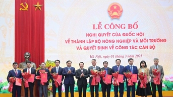 Công bố và trao quyết định bổ nhiệm thủ trưởng các đơn vị trực thuộc Bộ Nông nghiệp và Môi trường