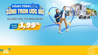 PVcomBank ưu đãi với lãi suất chưa đến 4%/năm