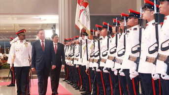 Trang trọng lễ đón Tổng Bí thư Tô Lâm thăm chính thức Cộng hòa Singapore