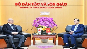 Bộ trưởng Bộ Dân tộc và Tôn giáo Đào Ngọc Dung tiếp Cố vấn đặc biệt Liên minh nghị sỹ hữu nghị Việt - Nhật
