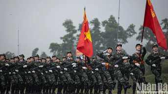 Hợp luyện diễu binh kỷ niệm 50 năm Ngày giải phóng miền Nam, thống nhất đất nước
