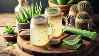 Lợi ích bất ngờ của nước nha đam - hạt chia ngày nắng nóng