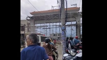 Sập giàn giáo, 5 người bị thương