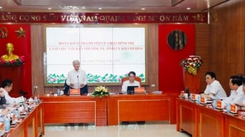 Đoàn kiểm tra của Bộ Chính trị, Ban Bí thư thông qua dự thảo Báo cáo kết quả kiểm tra đối với Ban Thường vụ Tỉnh ủy Khánh Hòa