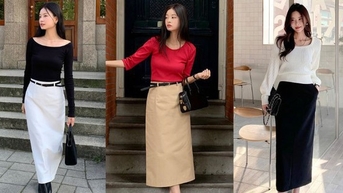 여성들이 어떤 상황에서도 세련되고 돋보일 수 있도록 돕는 10가지 스트레이트 스커트 착용법
