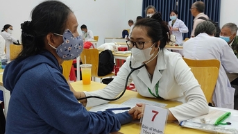 Khám bệnh, cấp thuốc miễn phí cho hơn 3.500 người dân tại Vĩnh Long