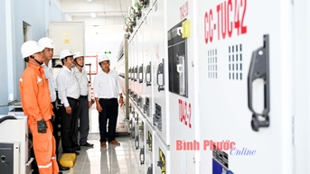 Đóng điện máy biếp áp T2, Trạm biến áp 110kV Chơn Thành