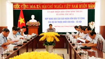 NTO - UBND tỉnh họp nghe báo cáo giải ngân vốn đầu tư công các chương trình, dự án thuộc khối văn hóa