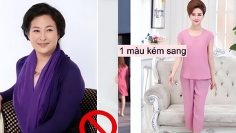 중년 여성은 이런 색 구성표의 옷을 선택해서는 안 됩니다. 세련되지 못하고 소박해 보이기 때문입니다.