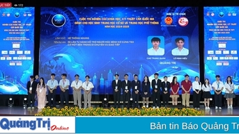 Học sinh Quảng Trị đoạt giải nhất, nhì, ba Cuộc thi Nghiên cứu khoa học kỹ thuật quốc gia