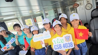 Hải đoàn 21 tuyên truyền hoạt động của Cảnh sát biển cho học sinh
