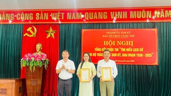 Tam Kỳ trao giải cuộc thi tìm hiểu lịch sử Đảng bộ thành phố