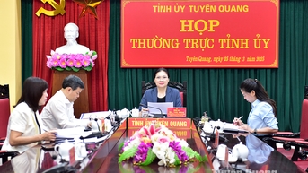 Thường trực Tỉnh ủy cho ý kiến vào việc tổ chức các hoạt động khai mạc Năm du lịch Tuyên Quang 2025 cùng nhiều nội dung quan trọng
