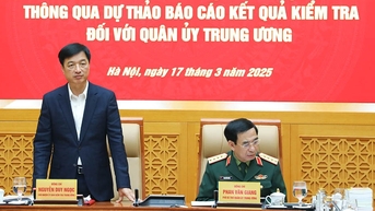 Thông qua dự thảo báo cáo kết quả kiểm tra đối với Quân ủy Trung ương