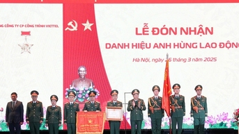 ក្រុមហ៊ុន Viettel Construction Joint Stock Corporation ទទួលបានងារជាវីរៈបុរសនៃការងារ