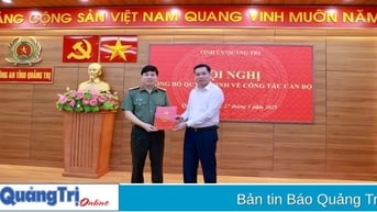 Công bố quyết định chỉ định Giám đốc Công an tỉnh Quảng Trị tham gia Ban Thường vụ Tỉnh ủy