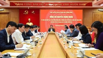Trưởng ban Tuyên giáo và Dân vận Trung ương làm việc với các cơ quan báo chí chính trị chủ lực