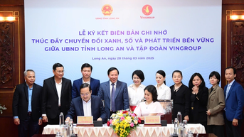 Long An hợp tác Vingroup phát triển dự án tín chỉ carbon, xe buýt điện trên địa bàn tỉnh