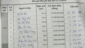 Một lô đất hơn 150m2 ở Thái Bình được đấu giá 23 tỷ đồng