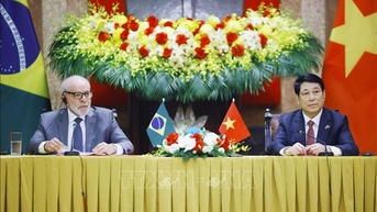 Chủ tịch nước Lương Cường hội đàm với Tổng thống Brazil Luiz Inácio Lula da Silva 
