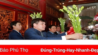 Thành phố Việt Trì dâng hương tưởng niệm các Vua Hùng