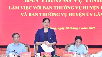 Ban Thường vụ Tỉnh ủy làm việc với lãnh đạo huyện Na Hang và Lâm Bình