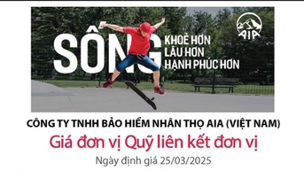 Cập nhật giá đơn vị Quỹ liên kết đơn vị của AIA Việt Nam ngày 26/3/2025