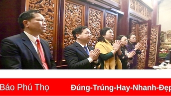 Huyện Yên Lập dâng hương tưởng niệm các vua Hùng