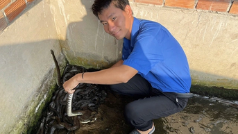Chàng trai 'cần cù bù vốn' kiếm tiền tỉ nhờ rắn ri cá