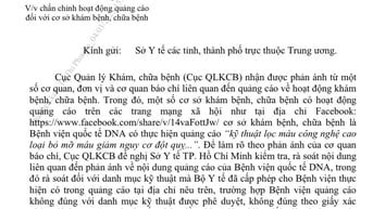Bộ Y tế chỉ đạo kiểm tra quảng cáo dịch vụ 'lọc máu giảm đột quỵ'