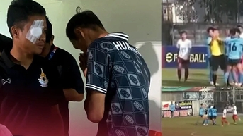 Hình ảnh không đẹp ở bóng đá Thái Lan: Cầu thủ đấm trọng tài và đối thủ
