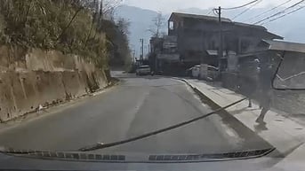 Thấy cây đổ giữa đường ở Sapa, khách Tây có hành động khiến tài xế cảm kích