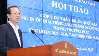 Phấn đấu năm 2035, 100% học sinh học tiếng Anh như ngôn ngữ thứ hai