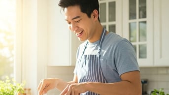 Bất ngờ vợ xung phong vào bếp nấu món ngon đãi chồng ngày 8-3