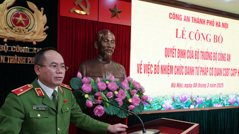 Công bố bổ nhiệm 13 Phó Thủ trưởng Cơ quan Cảnh sát điều tra Công an TP Hà Nội