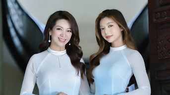 'Nữ hoàng ảnh lịch' Thanh Xuân khoe sắc bên con gái