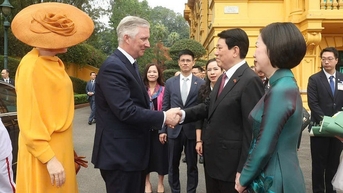 Lễ đón chính thức Nhà vua và Hoàng hậu Vương quốc Bỉ