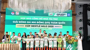 Nestlé MILO tiếp tục đồng hành cùng Giải Bóng đá Nhi đồng (U11) toàn quốc 2025