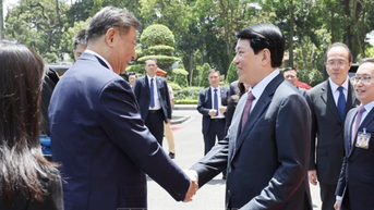 Chủ tịch nước Lương Cường hội đàm với Tổng Bí thư, Chủ tịch nước Trung Quốc Tập Cận Bình
