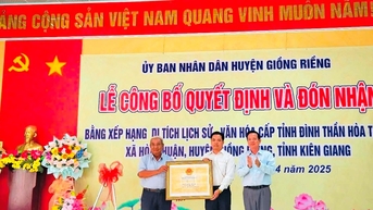 Kiên Giang xếp hạng di tích lịch sử - văn hóa Đình thần Hoà Thuận