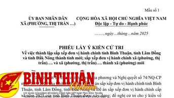 Tổ chức lấy ý kiến cử tri đại diện hộ gia đình về sắp xếp đơn vị hành chính cấp tỉnh, cấp xã