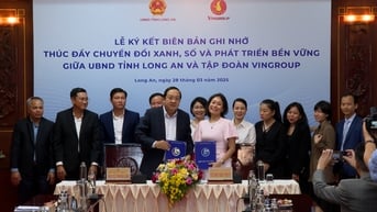 Long An và Vingroup hợp tác chuyển đổi xanh, chuyển đổi số, phát triển bền vững
