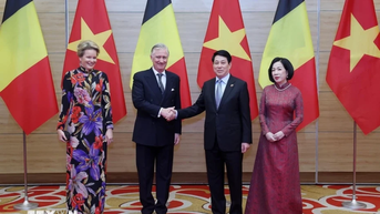Chủ tịch nước Lương Cường chủ trì chiêu đãi cấp Nhà nước Nhà vua Bỉ