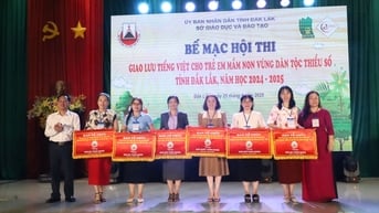 Huyện Krông Năng đạt giải Nhất toàn đoàn Hội thi Giao lưu tiếng Việt cho trẻ em mầm non vùng dân tộc thiểu số tỉnh Đắk Lắk