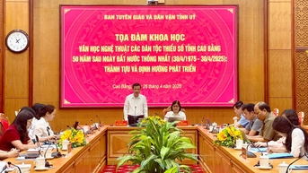Tọa đàm khoa học "Văn học nghệ thuật các dân tộc thiểu số tỉnh Cao Bằng 50 năm sau ngày đất nước thống nhất: Thành tựu và định hướng phát triển"