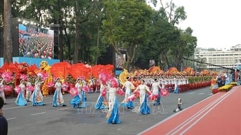 Ấn tượng chương trình biểu diễn nghệ thuật tại tổng duyệt diễu binh, diễu hành