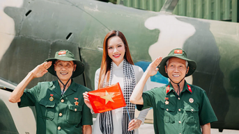 Hoa hậu Lê Hoàng Phương: “Tổ quốc trong tim, yêu thương trong từng nhịp thở”