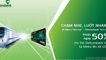 Chào mừng 50 năm Thống nhất đất nước, Vietcombank hoàn 50% vé Metro