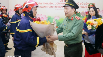 Đoàn công tác của Bộ Công an hoàn thành xuất sắc nhiệm vụ, trở về từ Myanmar